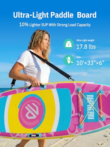 Image of Niphean 10' Inflatable Paddle Board, Ultra-Light SUP for Beginners