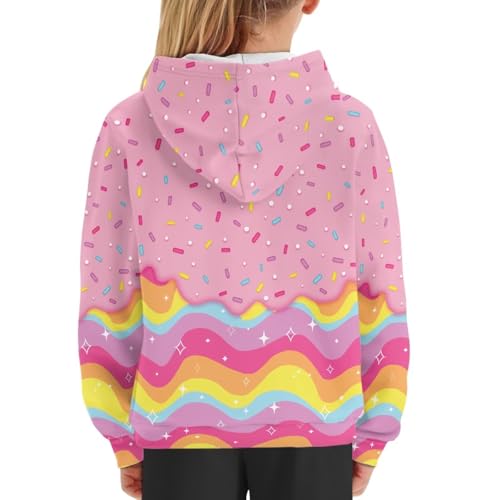 Image of Coloranimal Unisex Girls and Boys Long Sleeve Hoodies Hoody Athletic Pullover Sweatshirts Tops Age 6-16year