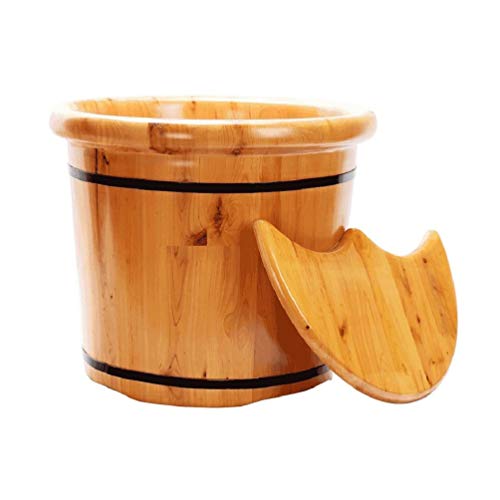 HPTHLY Bañera De Madera para Pies con Forma De Barril para Remojar Los Pies, Lavabo Grande para Baño De Pies, Bañera Relajante para Pies, Cubo para Pies De Material Engrosado. Dedicación