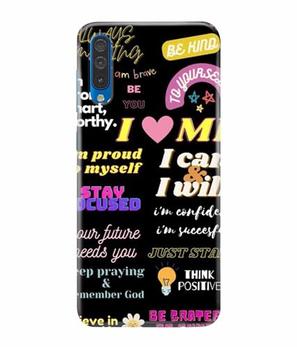 Image of Printed Hard Back Case Cover & Compatible for Samsung Galaxy A70 / Samsung Galaxy A70S | Motivation Energy Quotes (Multicolor) - D1201