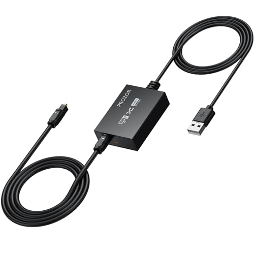 Ya en manzanajugosa.com: PROZOR Adaptador USB Audio a Óptico Convertidor Audio Digital USB A a Toslink S/PDIF Tarjeta de Sonido Externa Salida Óptica para PC y Mac 96 kHz Plug and Play con Cable Óptico