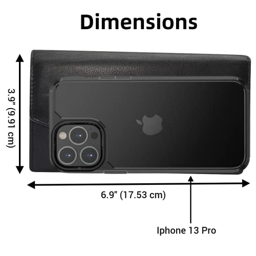 MARSHAL RFID Genuine Leather Women's Slim Flap Wallet Clutch Organizer (Black)3