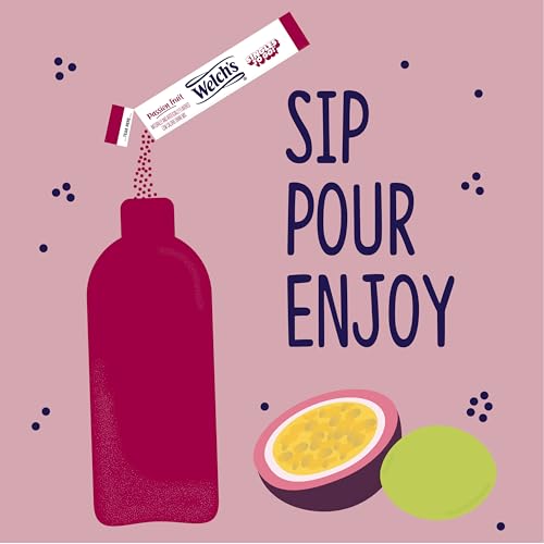 SINGLES TO GO! Welch's Go Water Drink Mix - Passion Fruit Powder Sticks (12 Boxes with 6 Packets Each - 72 tal Servings)