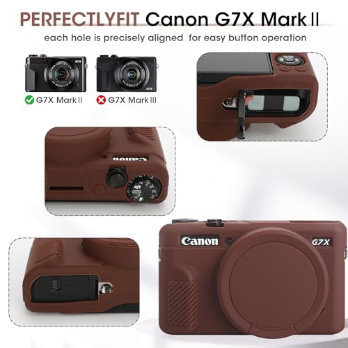Funda para cámara Canon PowerShot G7 X Mark II color marrón miniatura 4