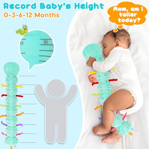 Image of Baby Tummy Time Toys 0-6 Month Musical Stuffed Animal Plush Caterpillar Toy for Infant 6-12 Month Teething Sensory Toy with Crinkle Rattle Babies 0-3-6 Month Newborn Boy Girl Birthday