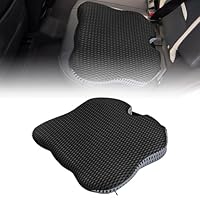 Fsaklaskdy Keilkissen Stuhl, Autositzkissen, Keilkissen Auto, Fahrersitz Sitzkissen, Memory Foam Autositzauflage, Sitzerhöhung Erwachsene Erhöht mit Anti-Rutsch Bezug Waschbar&Reißverschluss (Schwarz)