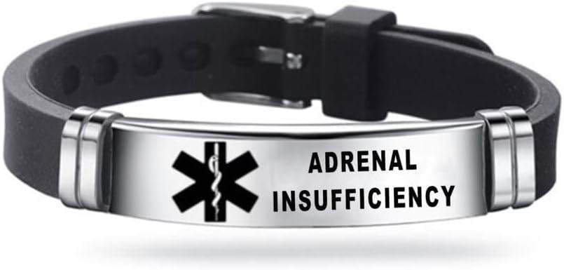 Medical Alert Silicone Bracelets Emergency Medical Awareness Epilepsy Diabetes COPD Blood Thinner Men Women Stainless Steel Adjustable