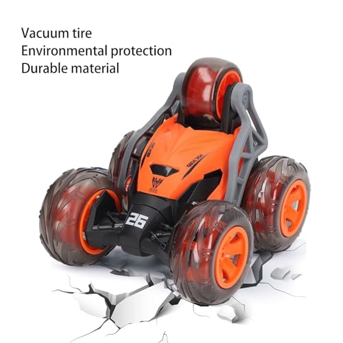 Image of Brand Conquer Remote Control Rock Crawler Mist Smoke Spray Function, High Speed 1:18 RC Car Toys for Boys 2WD Off Road Vehicle Toy Cars for Kids Monster Truck Rock Climbing Car Toy (Stunt Cars Red)