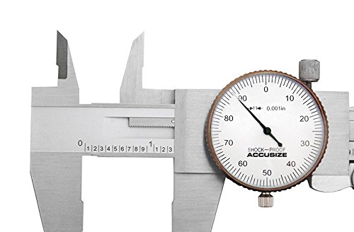 Accusize Industrial Tools 0-12 Inch By 0.001 Inch Precision Dial Caliper, Stainless Steel, In Fitted Box, P920-S212 #TOP7