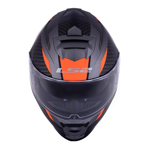 Image of LS2 Helmets - FF800 Storm - Racer - Matt Titanium Fluo Orange - Dual Visor Full Face Helmet (Medim 570MM)
