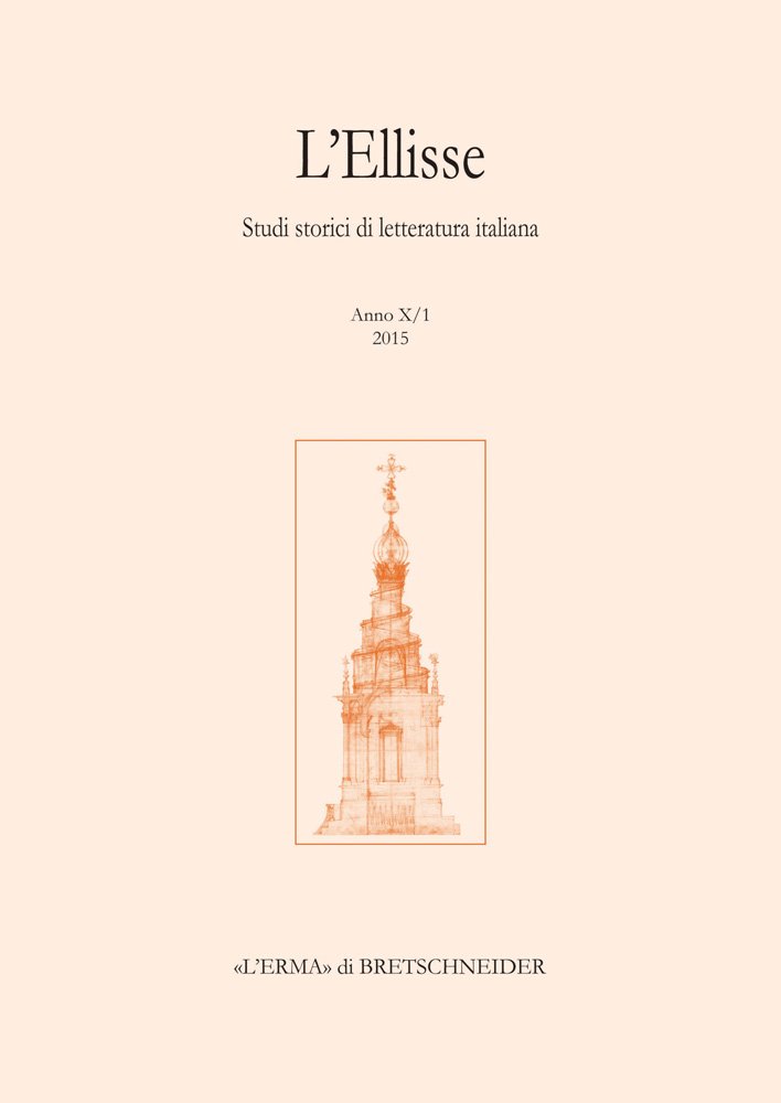 L'Ellisse, 10/1 - 2015: Studi Storici Di Letteratura Italiana