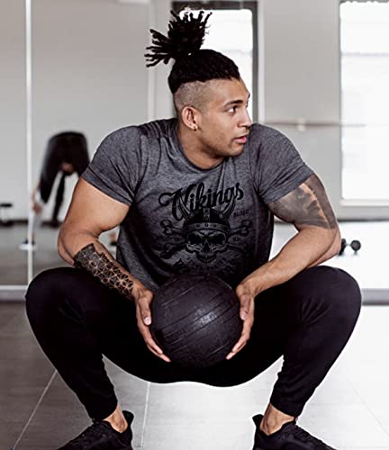 bebak Mens Gym T Shirt | Viking Warrior | Gym Clothes for Men | Arnold Bodybuilding T Shirt | Ideal for MMA Strongman Crossfit