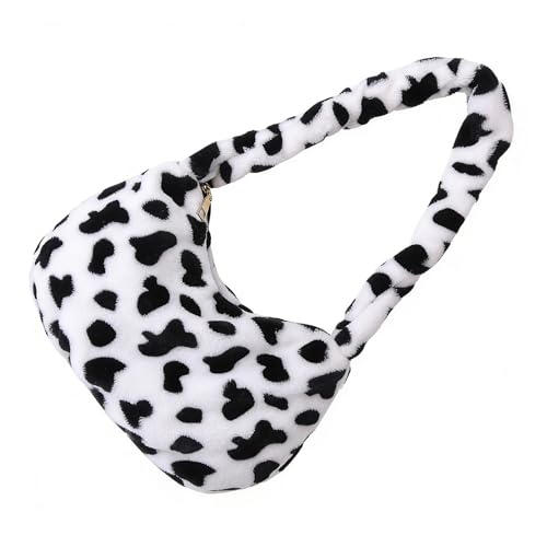 SWOOMEY Bolso de Hombro Estampado de para Mujer Color Aleatorio de Felpa Bolso de Moda Cálido y Cómodo Adecuado para Invierno y Obsequio para Amigas