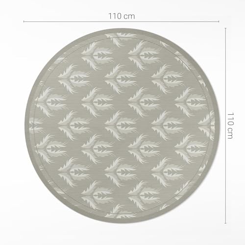 Tapis pvc salon durable et élégant ø110 cm résistant à la rayure pour maison