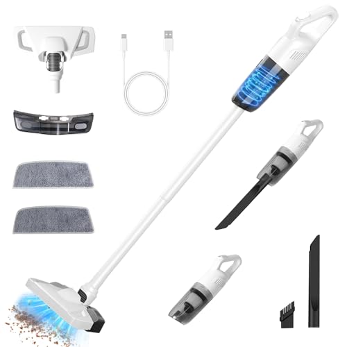 Anluomafuy Staubsauger Kabellos, Super Leise, Kabelloser Nass Trockensauger...