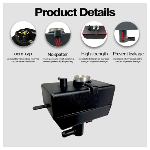 Image of Aluminum JL Coolant Reservoir Tank Wrangler JL Coolant Reservoir Jeep JL Coolant Reservoir Jeep Wrangler JL 2.0 Coolant Reservoir 2018+ & Gladiator JT Coolant Reservoir Expansion Bottle