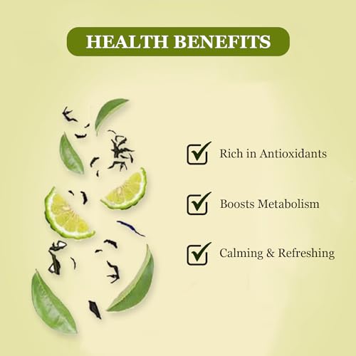 Golden Tips Earl Grey Green Tea Loose Leaves Tin can (100 Gram, 50 Cups)