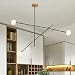 Produktbild Lingkai Moderne Deckenleuchte Industrieller Kronleuchter Postmodern Eisen Aluminium Äste Metall Pendelleuchte mit warmweiß mundgeblasenem Glas (3 Lichter)