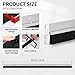 GLOKUUCA Door Brush Bottom Sweep-2 Pack Weather Stripping with 0.99 Inch Black Nylon Brush Fits for Exterior Doors and Industrial Use-1.1
