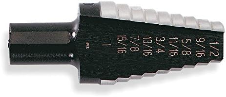 Step Drill Bit, HSS, 8 Sizes, 9/16-1 in.