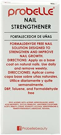 Probelle Nail Strengthener, Nail Strengthening Treatment, Nail Growth and Repair, Stops Peeling, Splits, Chips, Cracks, and Strengthens Nails (0.50 ounces, 1)