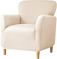 Vista 18 de XMAYODS Funda para silla de club, funda para silla de bañera, fundas suaves y redondas para silla de sofá, fundas de sofá con parte inferior #16