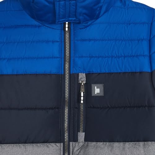Image of LONDON FOG Boys' Heavyweight Hooded Puffer Jacket with Sherpa-Lined Hood & Fleece Beanie