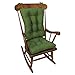 The Gripper Twill Jumbo XL Non-Slip Rocking Chair Cushion Set with Thick Padding, Includes Seat Pad & Back Pillow with Ties for Indoor Living Room Rocker, 17x17 Inches, 2 Piece Set, Brownstone