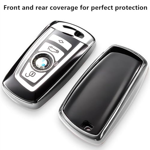 Image of Creativity For BMW X5 Key Fob Cover accessories (Silver Key Case)