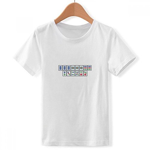 T-shirt mahjong col rond grand garçon pour stopper les hauts inconfortables
