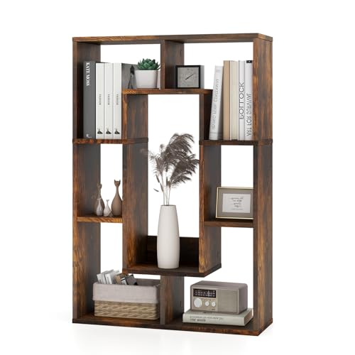 DESIGN 3-D SORPRENDENTE: Questa libreria salvaspazio presenta un design geometrico 3-D unico che può essere il punto focale visivo di qualsiasi spazio. Più di un semplice scaffale per libri, aggiunge un'atmosfera artistica al tuo ambiente