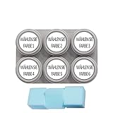 Grimas Wasserschminke, personalisierbares Set, 6x 2.5ml, inklusive Palette, mit drei Schminkschwämmen, hochwertige Profischminke stark deckend, sehr verträglich, Water-Make-Up, ideal auch für Kinder