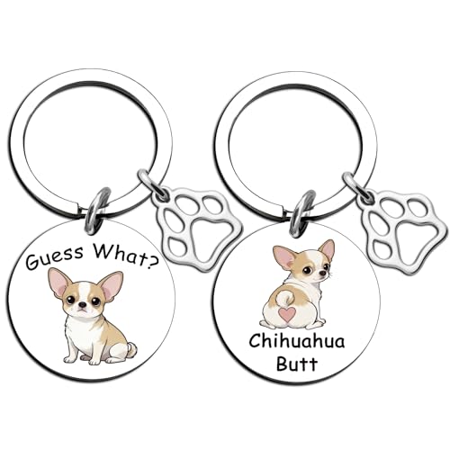 Yoxiumi Chihuahua Gifts for Women Dog Gifts for Dog Owners Chihuahua Accessories Chihuahuas Keychain Dogs Keychain Birthday Gift for Her Purse Charms Bag Charms Christmas Stocking Stuffers