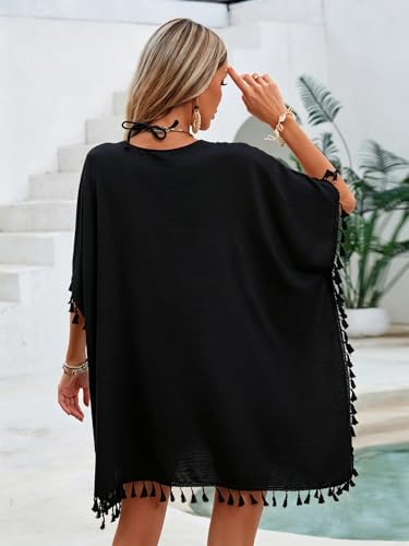 Image of YELAIVP Sexy Beach Cover Ups for Women Sheer Mesh Cover Ups for Swimwear High Cut Swim Suit Bikini Bathing Suit Cover Up