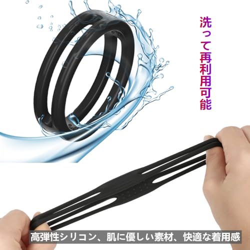 GOODLAND コックリング ペニス シリコン ペニスリング 男性用 アダルトグッズ ペニスリング ぺニス拘束具 ペニス装着グッズ 弾力 シリコンリング こっくりんぐ ぺにすリング 初心者 日常着可 (3点セット（26mm、32mm、38mm）) - 画像6