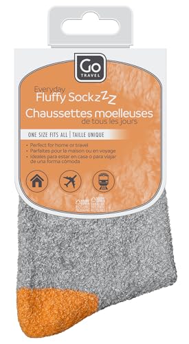 Everyday Fluffy Sockzzz, Comfortable Socks for Women and Men, Cozy, Warm Socks for Home and Travel, Travel Essentials, Orange