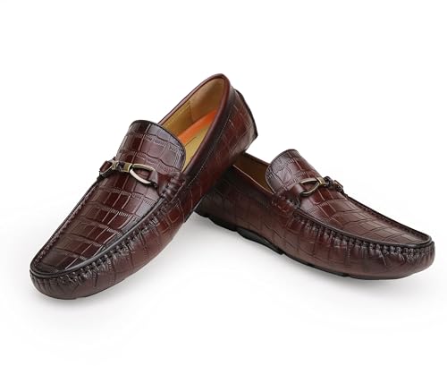 Men's Driving Moccasins Classic Drive Slip On Loafers Leather Casual Shoes for Mens Penny Loafers Driving Dress Shoes2