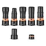 7-Piece Shop Vac Hose Adapter Kit for 1-1/4" Hose, Multi-Size Vacuum Hose Adapters 1-2/3", 1-1/3", 1.1", 0.9", 1-3/4", Universal Shop Vac Attachments & Vacuum Fittings for Sanders, Circular Saws
