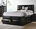 Coaster Home Furnishings Briana Storage Bookshelf Black Queen Bed