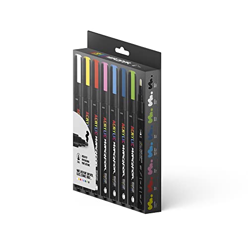 MTN Pack Acrylic Marcador 2mm rotuladores pintura acrílica para dibujo lienzo 8uds