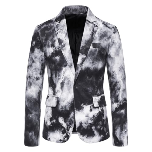 Smoking Homme Jacquard Veste Costume Mariage Fête Bal un Bouton