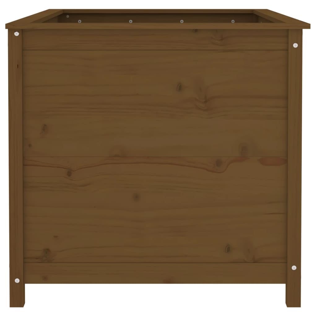 Aiuola rialzata in legno di pino massiccio, 119,5 x 82,5 x 78 cm, per giardino, balcone o terrazza, con molto spazio per piante, verdure, erbe e fiori