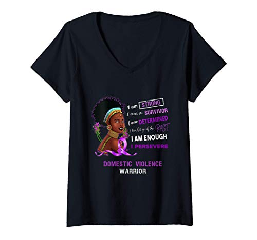 Donna Domestic Violence Awareness Survivor Stop The Violence Gift Maglietta con Collo a V