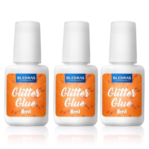 Bledras Glitzer Tattoo Kleber 3 Pcs, Körperkleber und Hautkleber für Glitzertattoos, Hautfreundlich und Sicher Glue (24ml)