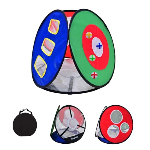 4-in-1 Pop Up Golf Chipping Net – Versatile 4-Sided Target Design for All Training Scenarios, Portable Indoor/Outdoor Practice, Easy Setup Gift for Golfers & Beginners