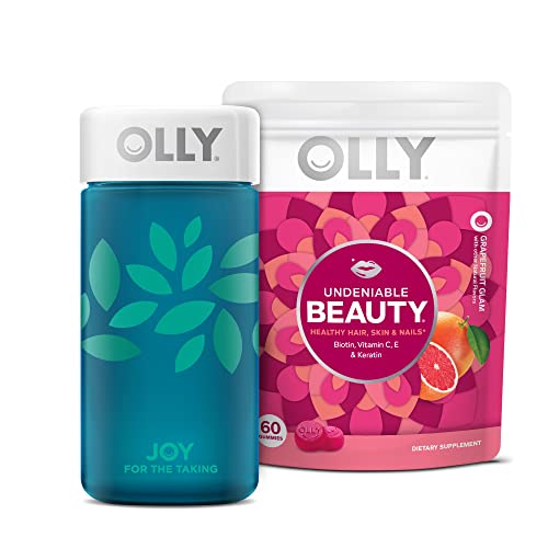 OLLY Gift for Her, Undeniable Beauty Pouch Plus Joy Jar Stocking Stuffer