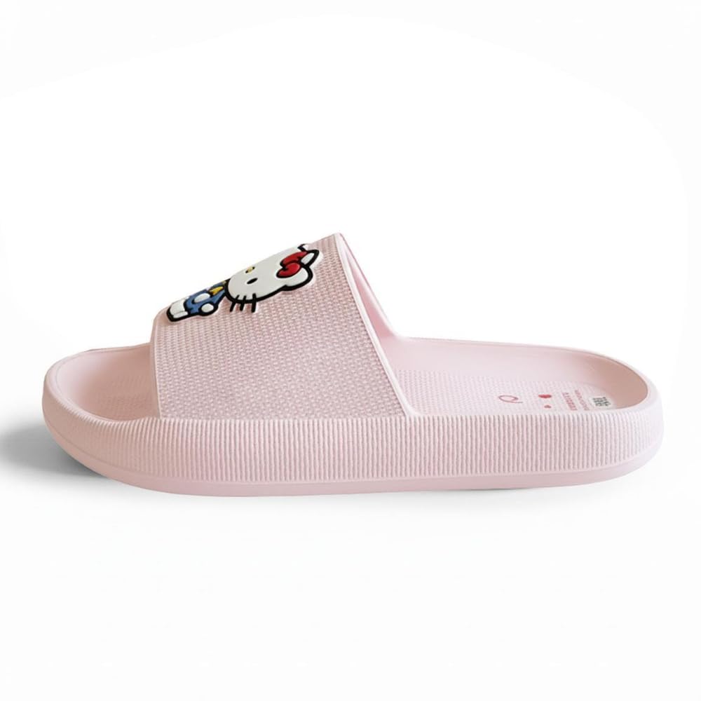 Eva Hello Kitty japonki dla chłopców i dziewcząt - antypoślizgowe sandały plażowe Hello Kitty dla dzieci, wygodne i lekkie klapki na basen, lato i do codziennego użytku