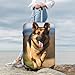 QSMBNET Travel Luggage Cover Running german shepherd dog Spandex Suitcase Protector Washable Baggage Covers Fashion Elastic Scratch-Resistant Luggage Cover Protector Fits 18-32 Inch Luggage