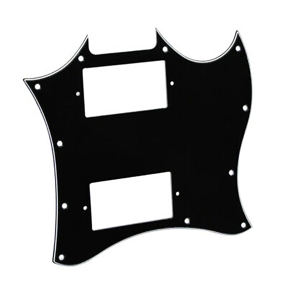 Full-Face Pickguard For SG G-310, PVC Scratch Plate for Epi Electric Style Guitars, Black BWB