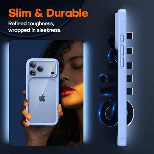 Image of TAURI for iPhone 17 Pro Case, with Screen Protector, Star Blue | Full Camera Protection, Anti-Yellowing Military-Grade Protection Shockproof Slim Phone Case for iPhone 17 Pro